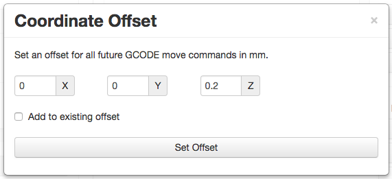 Coordinate Offset